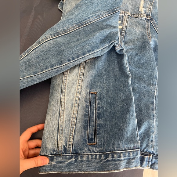 Forever 21 Womens Large Denim Jacket~Rock n Roll - Picture 10 of 13